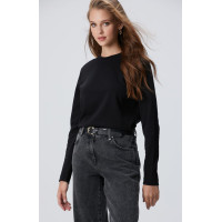 Network Kadın Siyah Basic Sweatshirt Network Kadın Siyah Basic Sweatshirt