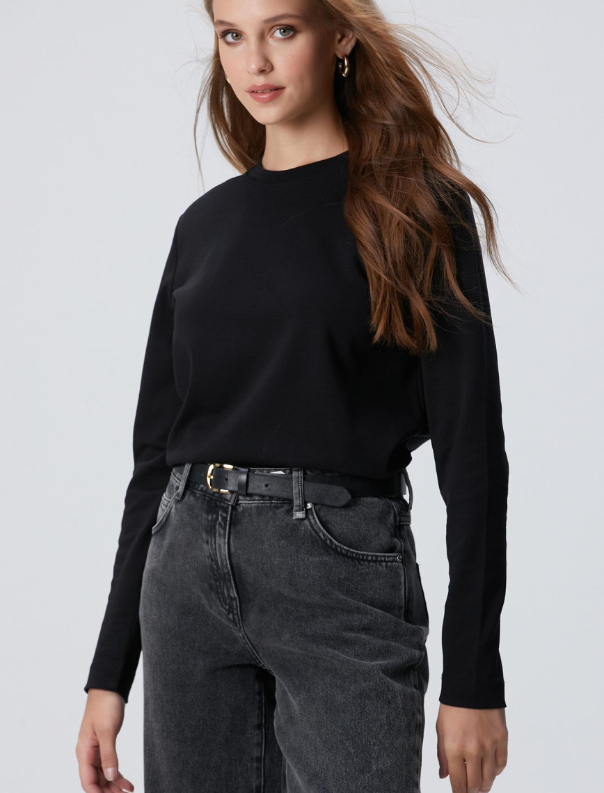 Network Kadın Siyah Basic Sweatshirt Network Kadın Siyah Basic Sweatshirt