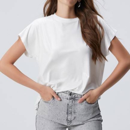 Network Kadın Kırık Beyaz Basic T-shirt Network Kadın Kırık Beyaz Basic T-shirt