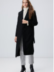 Network Kadın Siyah Kaşmir Ve Yün Karışımlı Palto Network Kadın Siyah Kaşmir Ve Yün Karışımlı Palto