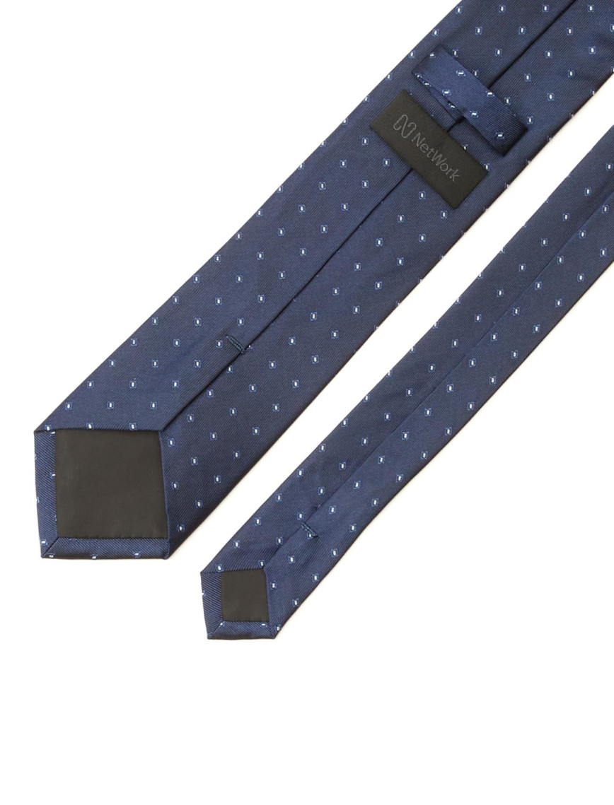 Network Erkek Lacivert Desenli İpek Kravat Network Erkek Lacivert Desenli İpek Kravat