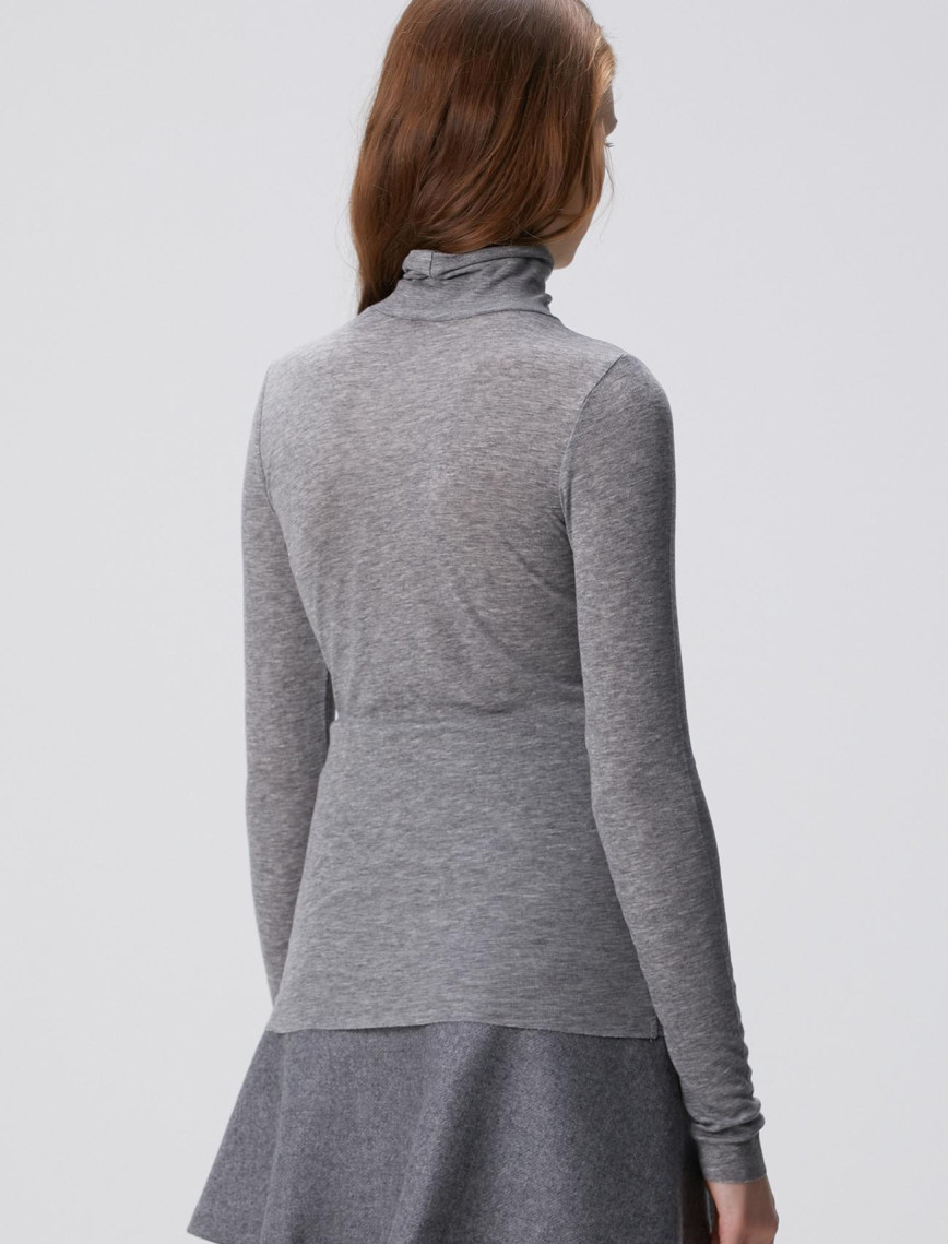 Network Kadın Gri Melanj Yün Karışımlı Triko Kazak Network Kadın Gri Melanj Yün Karışımlı Triko Kazak