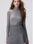 Network Kadın Gri Melanj Yün Karışımlı Triko Kazak Network Kadın Gri Melanj Yün Karışımlı Triko Kazak