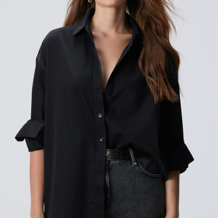 Network Kadın Siyah Non Iron Gömlek Network Kadın Siyah Non Iron Gömlek