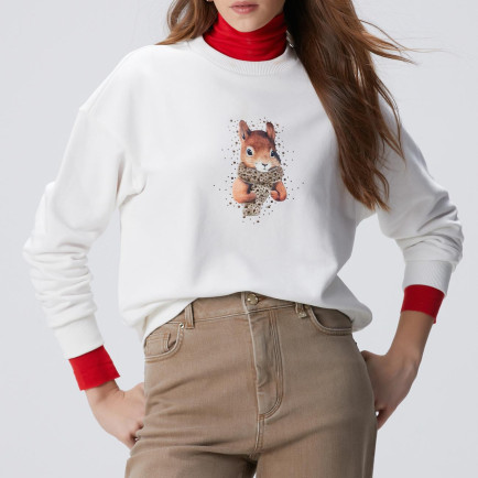 Network Kadın Kırık Beyaz Sweatshirt Network Kadın Kırık Beyaz Sweatshirt