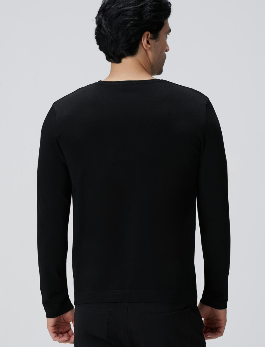 Network Erkek N-Tech Siyah Basic Triko Kazak Network Erkek N-Tech Siyah Basic Triko Kazak