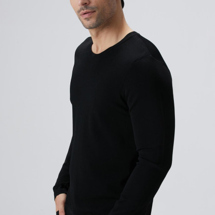 Network Erkek N-Tech Siyah Basic Triko Kazak Network Erkek N-Tech Siyah Basic Triko Kazak