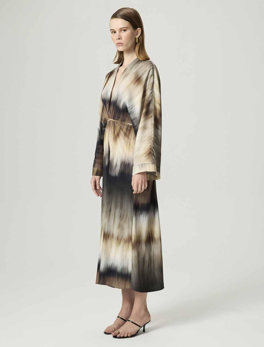 Batik Desenli Maxi Elbise Batik Desenli Maxi Elbise