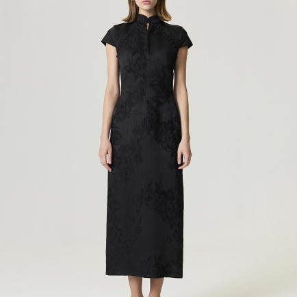 Yırtmaçlı Maxi Japon Elbise Yırtmaçlı Maxi Japon Elbise