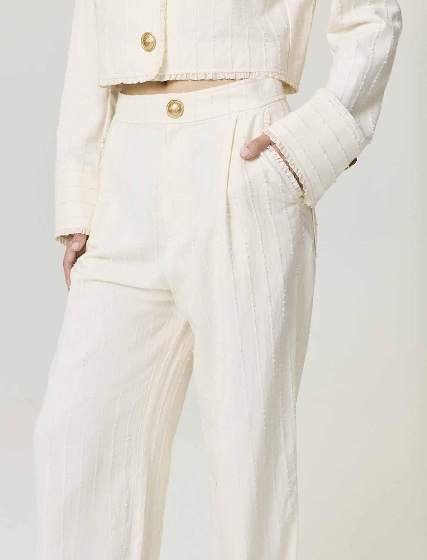 Şerit Fırfırlı Pantolon Şerit Fırfırlı Pantolon