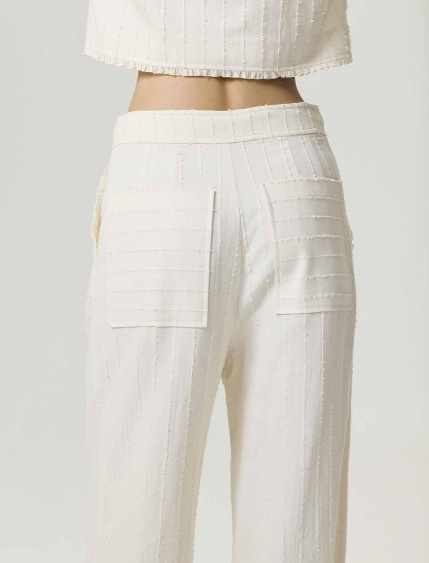 Şerit Fırfırlı Pantolon Şerit Fırfırlı Pantolon