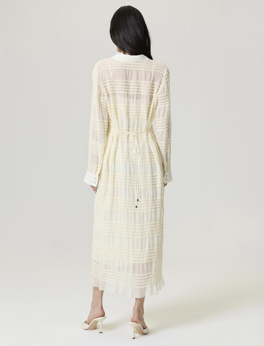 Fırfır Detaylı Maxi Elbise