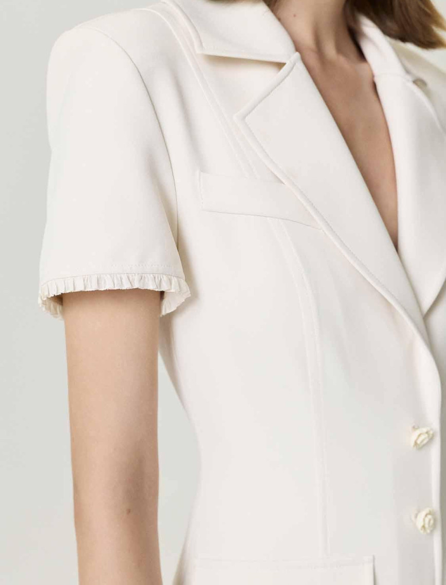 Çiçek Düğme Aksesuarlı Maxi Elbise