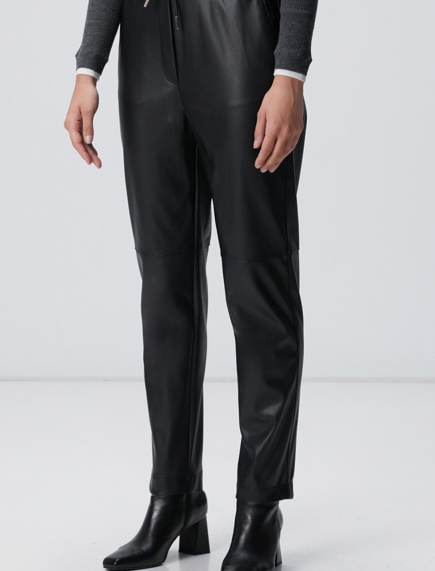 Network Kadın Siyah Vegan Deri Pantolon Network Kadın Siyah Vegan Deri Pantolon