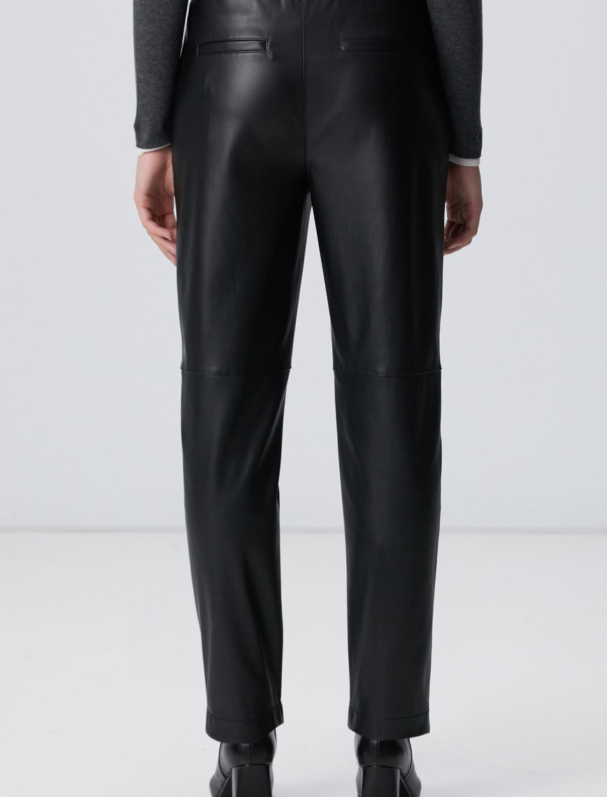 Network Kadın Siyah Vegan Deri Pantolon Network Kadın Siyah Vegan Deri Pantolon