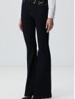 Network Kadın İndigo Aksesuarlı Flare Kalıp Denim Pantolon Network Kadın İndigo Aksesuarlı Flare Kalıp Denim Pantolon