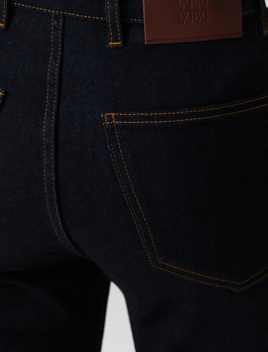 Network Kadın İndigo Aksesuarlı Flare Kalıp Denim Pantolon Network Kadın İndigo Aksesuarlı Flare Kalıp Denim Pantolon