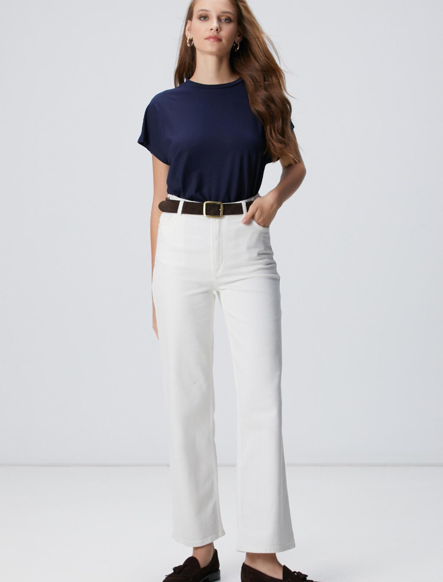 Network Kadın Lacivert Varaklı T-shirt Network Kadın Lacivert Varaklı T-shirt