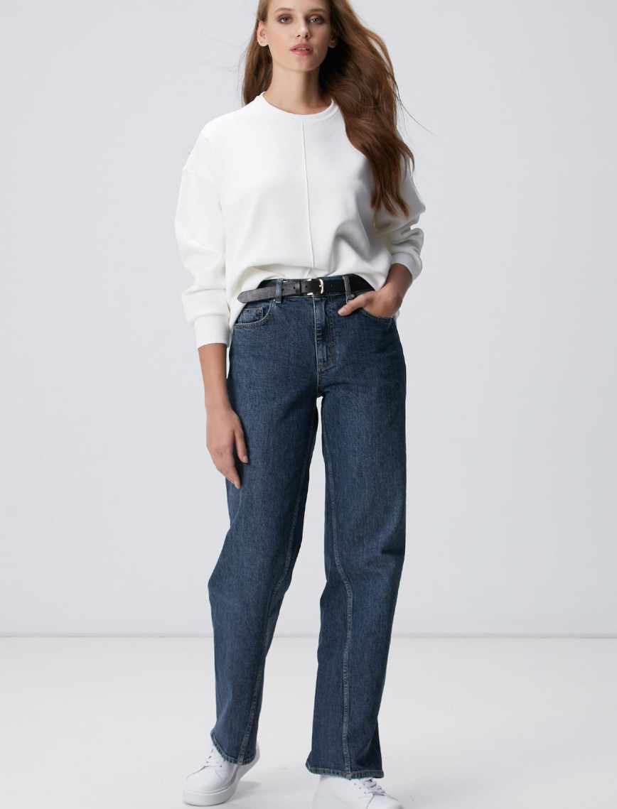 Network Kadın Kırık Beyaz Sweatshirt