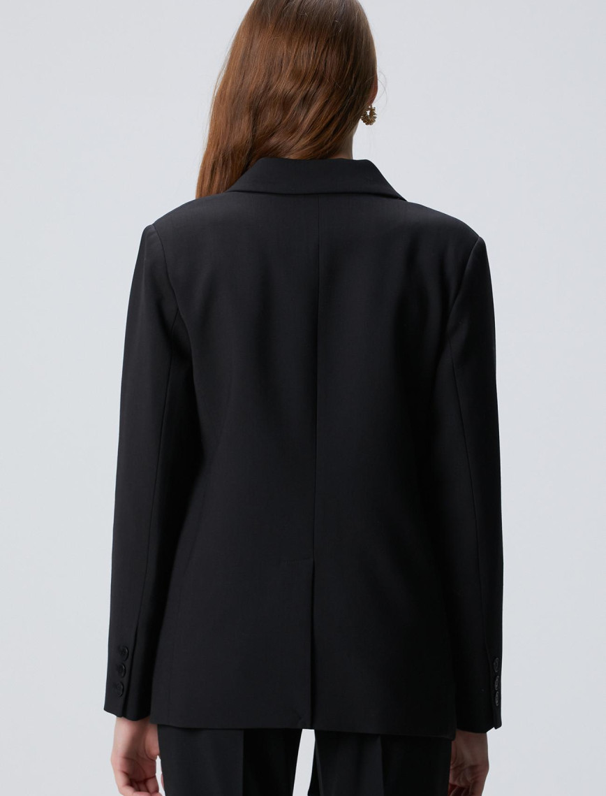 Network Kadın Siyah Yün Karışımlı Ceket Network Kadın Siyah Yün Karışımlı Ceket