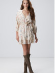 Network Kadın Açık Bej Desenli Mini Elbise Network Kadın Açık Bej Desenli Mini Elbise