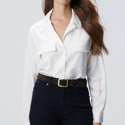 Network Kadın Kırık Beyaz Gömlek Network Kadın Kırık Beyaz Gömlek