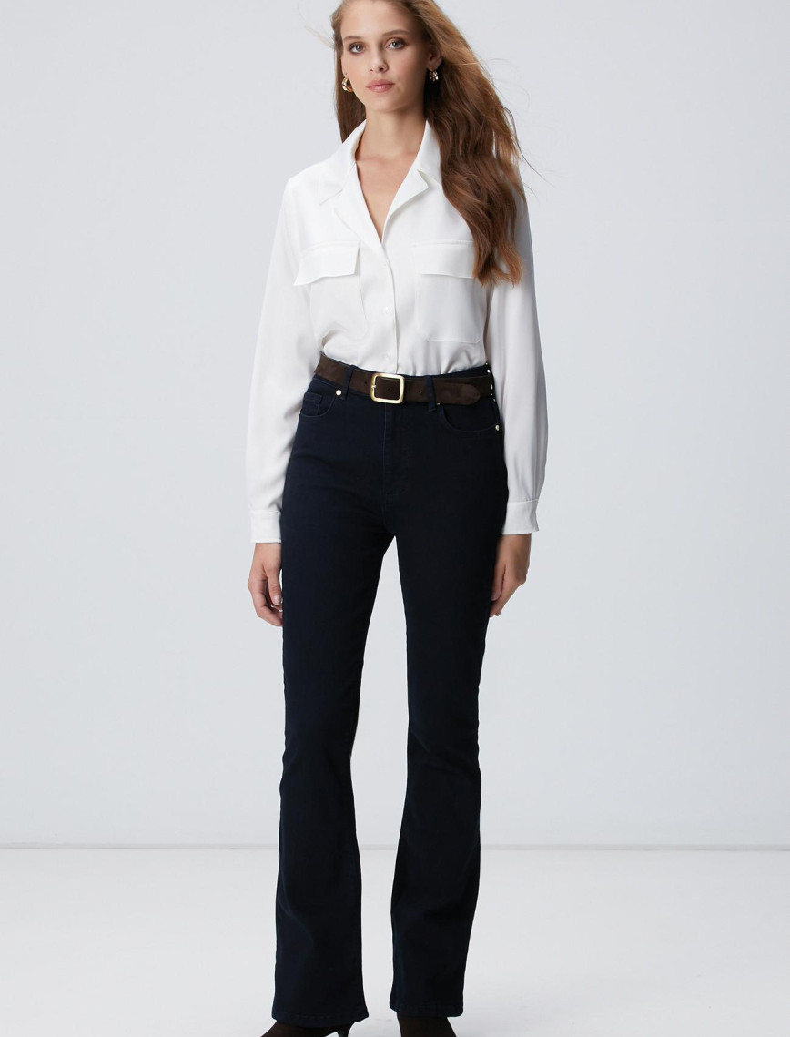 Network Kadın Kırık Beyaz Gömlek Network Kadın Kırık Beyaz Gömlek