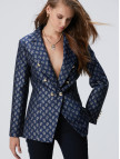 Network Kadın Lacivert Jakar Desenli Ceket Network Kadın Lacivert Jakar Desenli Ceket