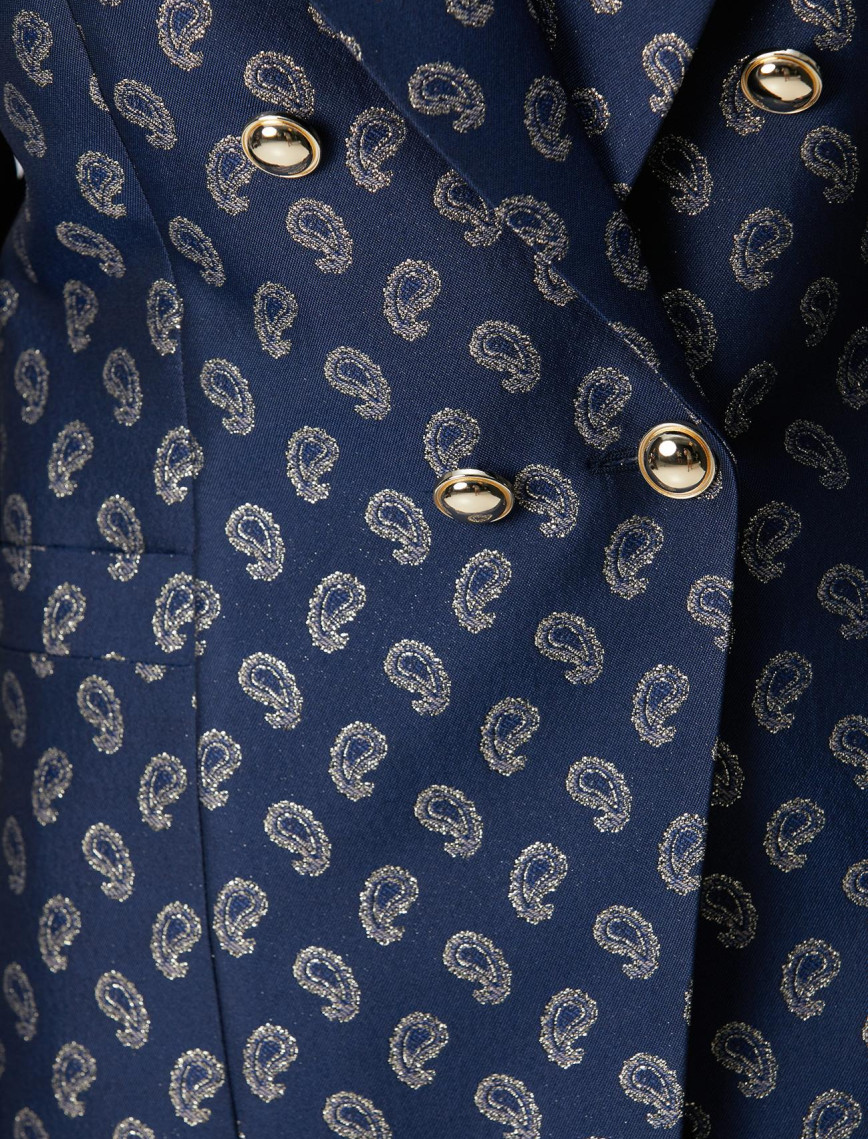 Network Kadın Lacivert Jakar Desenli Ceket Network Kadın Lacivert Jakar Desenli Ceket