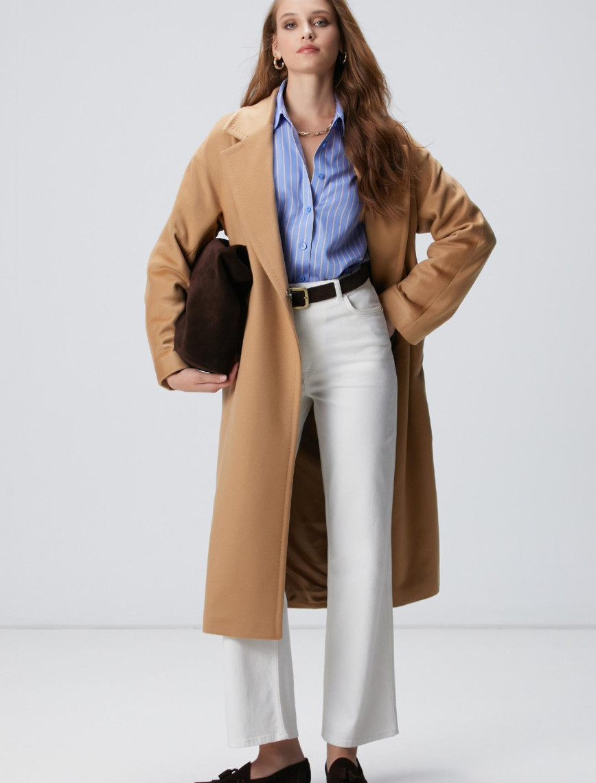 Network Kadın Camel Limited Kaşmir Palto Network Kadın Camel Limited Kaşmir Palto