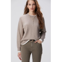 Network Kadın Vizon Melanj Yün Karışımlı Oversize Triko Kazak Network Kadın Vizon Melanj Yün Karışımlı Oversize Triko Kazak