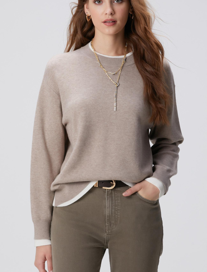 Network Kadın Açık Gri Melanj Yün Karışımlı Oversize Triko Kazak Network Kadın Açık Gri Melanj Yün Karışımlı Oversize Triko Kazak