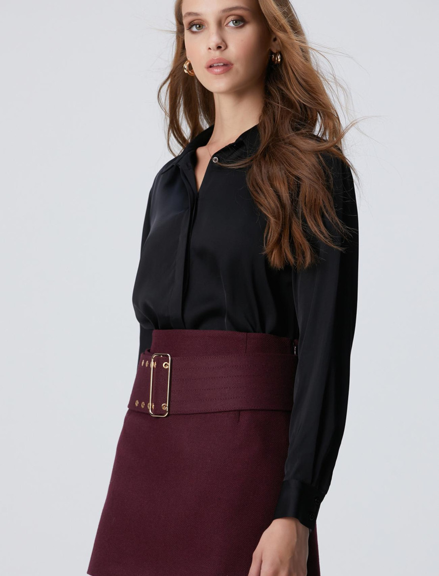 Network Kadın Kırık Beyaz Saten Gömlek Network Kadın Kırık Beyaz Saten Gömlek