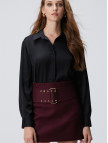 Network Kadın Siyah Saten Gömlek Network Kadın Siyah Saten Gömlek