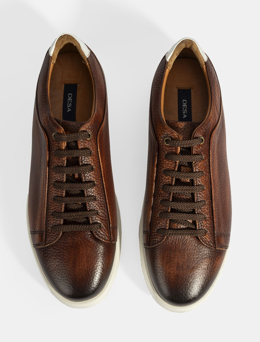 Erkek Taba Bağcıklı Günlük Deri Ayakkabı Erkek Taba Bağcıklı Günlük Deri Ayakkabı