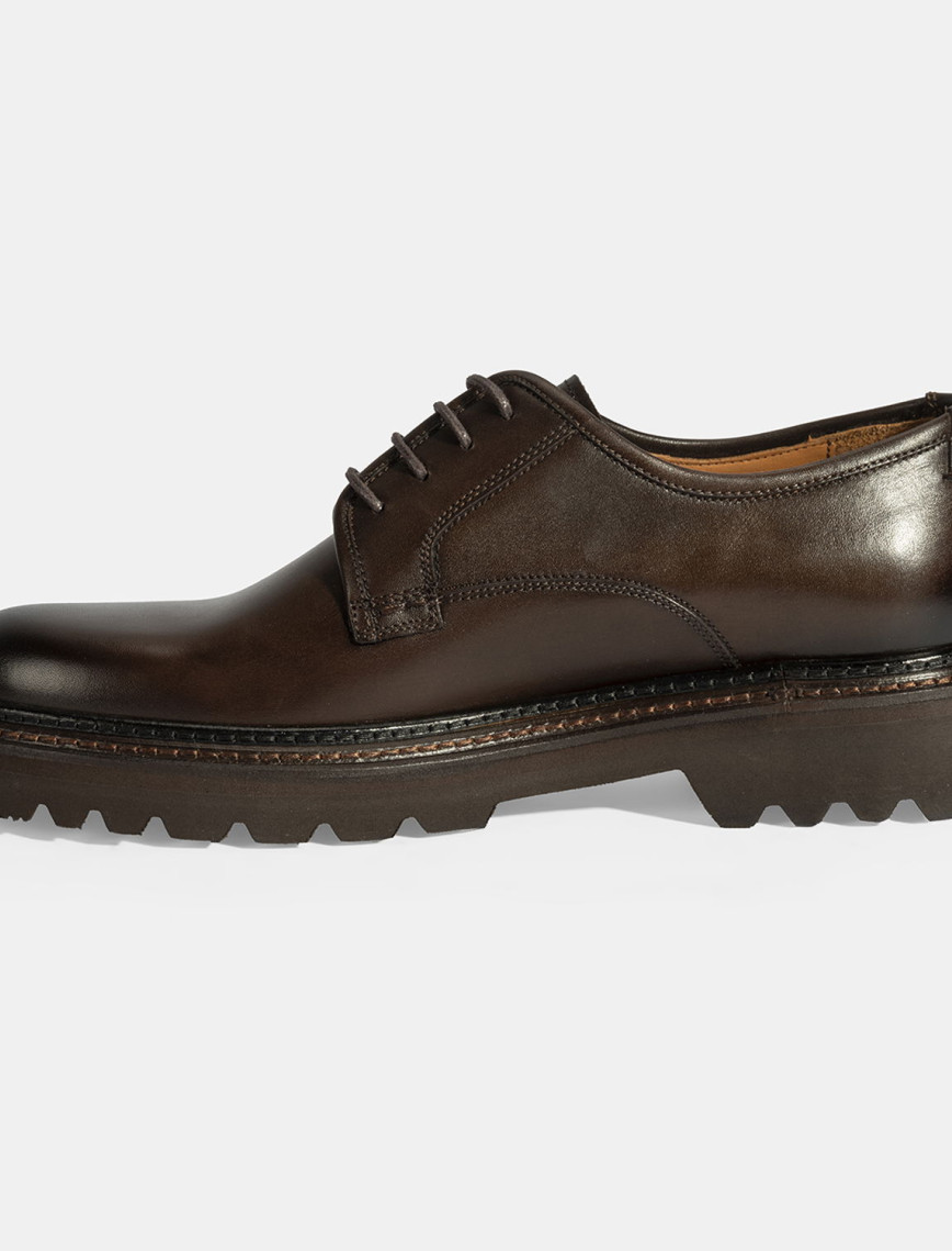 Erkek Kahve Bağcıklı Günlük Deri Ayakkabı Erkek Kahve Bağcıklı Günlük Deri Ayakkabı