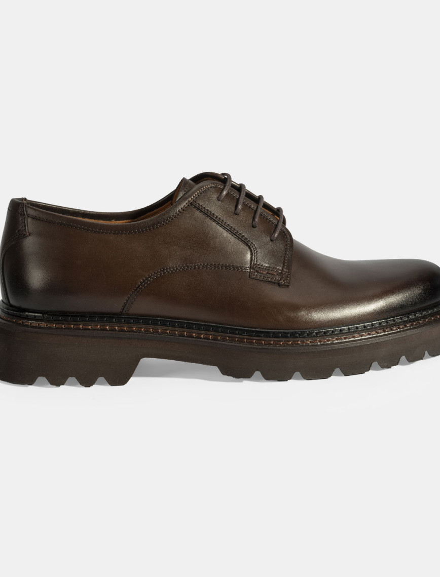 Erkek Kahve Bağcıklı Günlük Deri Ayakkabı Erkek Kahve Bağcıklı Günlük Deri Ayakkabı