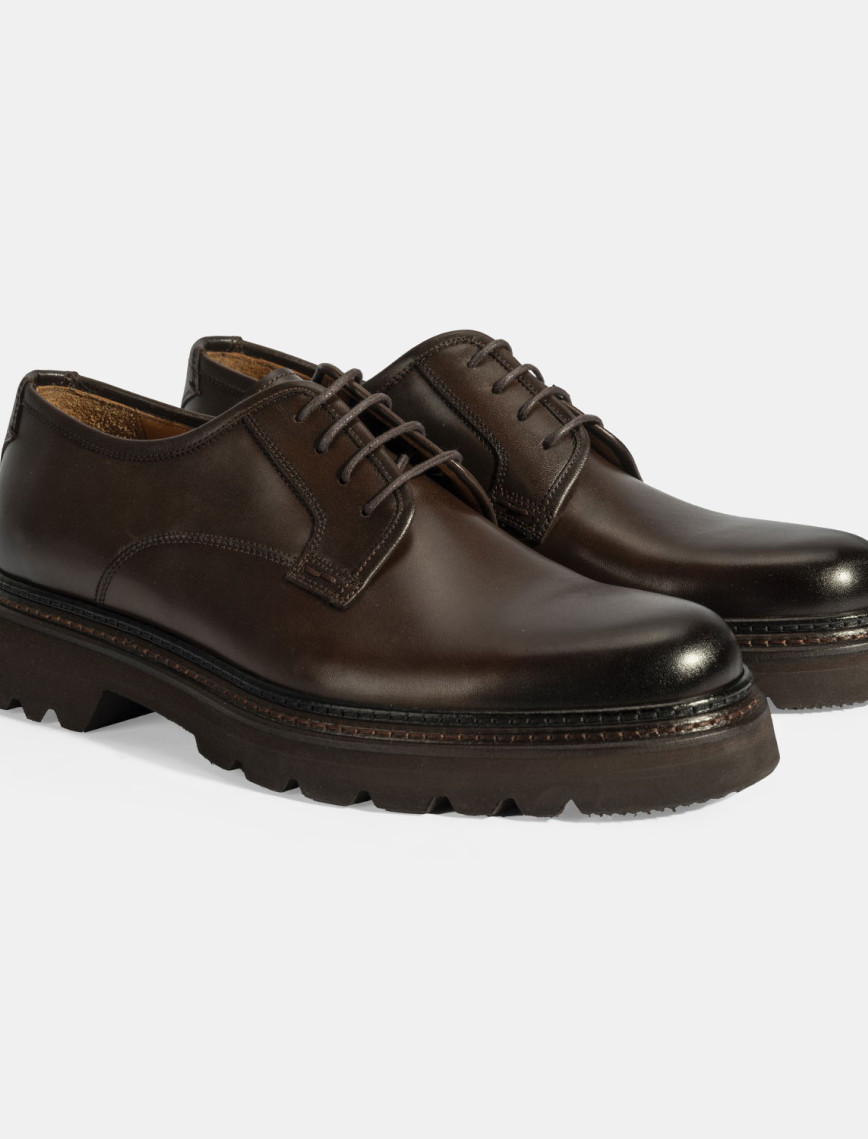 Erkek Siyah Bağcıklı Günlük Deri Ayakkabı Erkek Siyah Bağcıklı Günlük Deri Ayakkabı