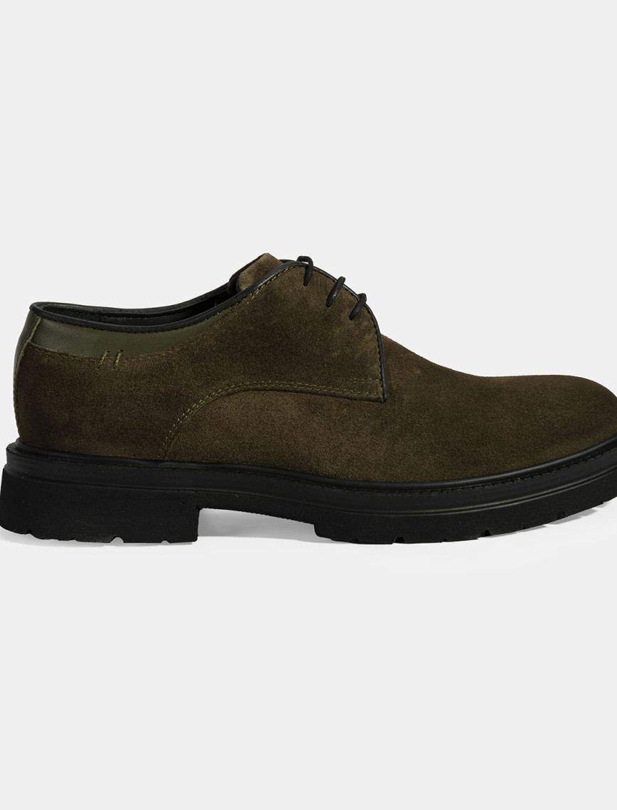 Erkek Yeşil Bağcıklı Süet Günlük Ayakkabı Erkek Yeşil Bağcıklı Süet Günlük Ayakkabı
