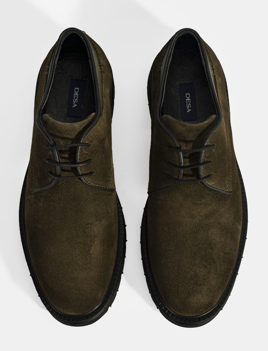 Erkek Yeşil Bağcıklı Süet Günlük Ayakkabı Erkek Yeşil Bağcıklı Süet Günlük Ayakkabı