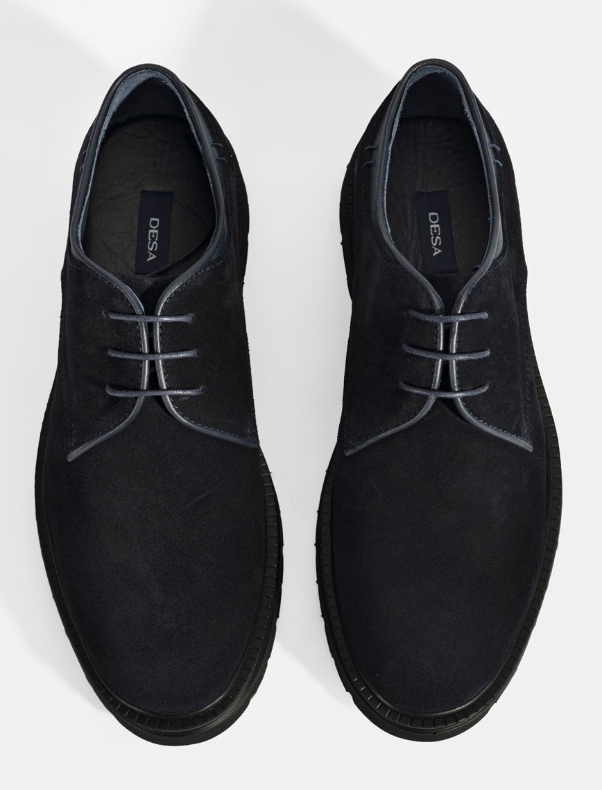 Erkek Lacivert Bağcıklı Süet Günlük Ayakkabı Erkek Lacivert Bağcıklı Süet Günlük Ayakkabı