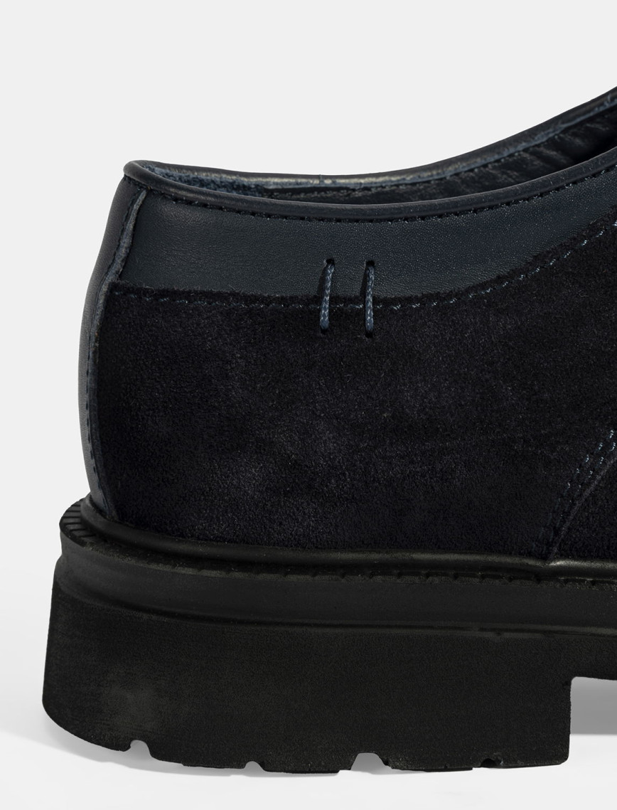 Erkek Lacivert Bağcıklı Süet Günlük Ayakkabı Erkek Lacivert Bağcıklı Süet Günlük Ayakkabı