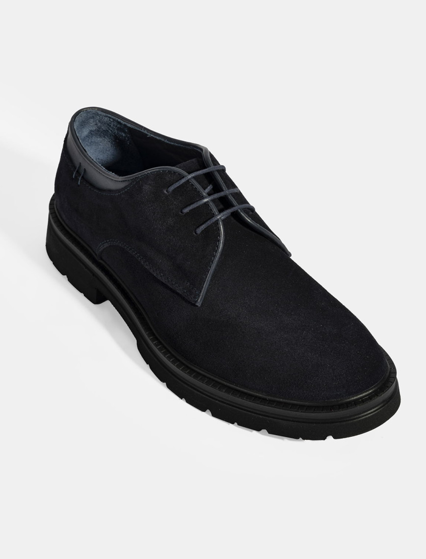 Erkek Lacivert Bağcıklı Süet Günlük Ayakkabı Erkek Lacivert Bağcıklı Süet Günlük Ayakkabı