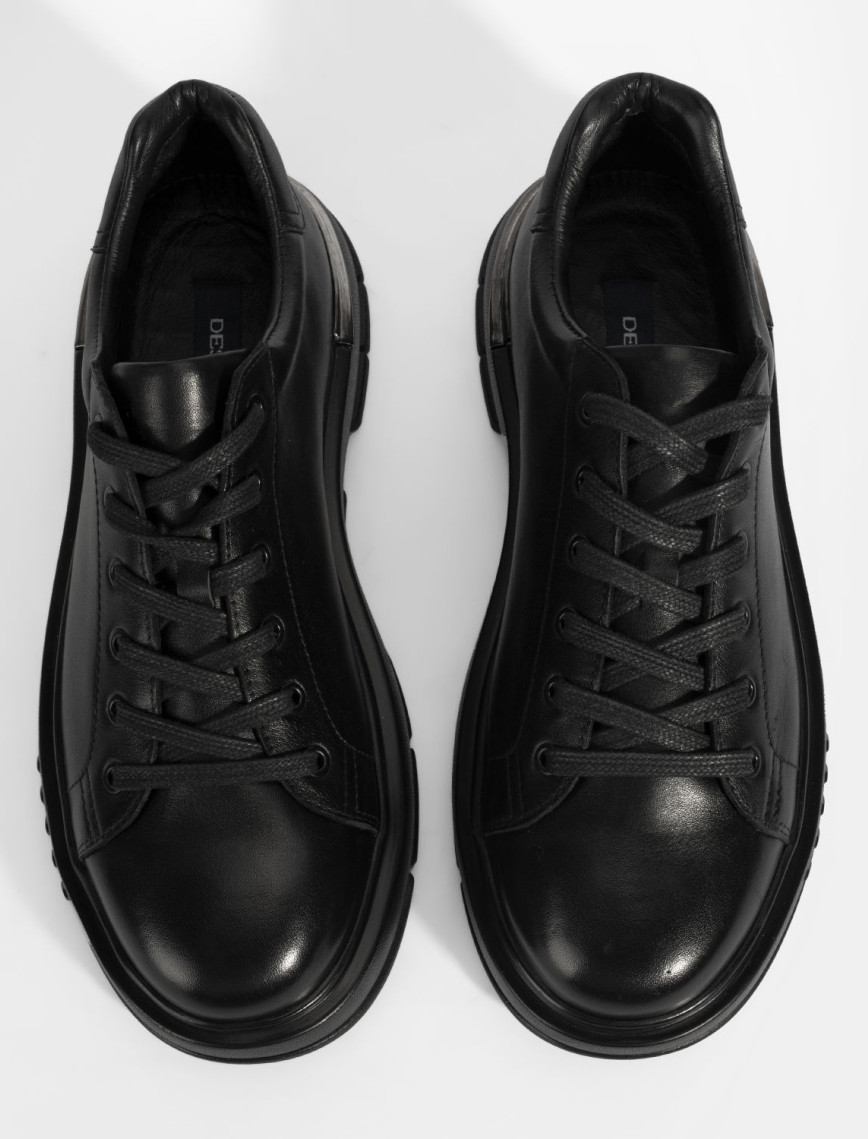 Erkek Siyah DesaComfort Bağcıklı Deri Günlük Ayakkabı Erkek Siyah DesaComfort Bağcıklı Deri Günlük Ayakkabı