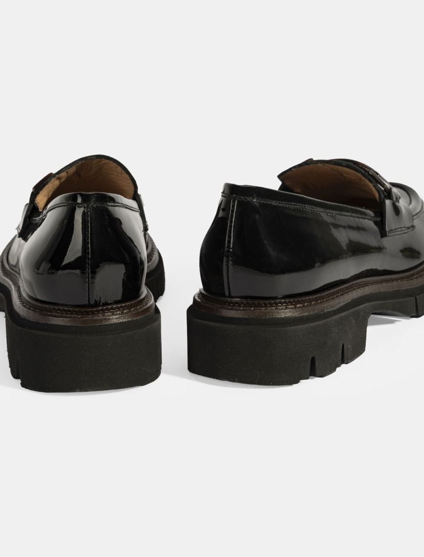 Luca Grossi Kadın Siyah Toka Detaylı Rugan Loafer Luca Grossi Kadın Siyah Toka Detaylı Rugan Loafer