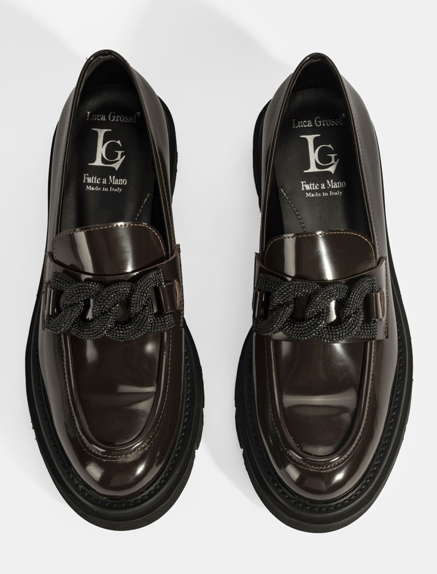 Luca Grossi Kadın Kahve Toka Detaylı Deri Loafer Luca Grossi Kadın Kahve Toka Detaylı Deri Loafer