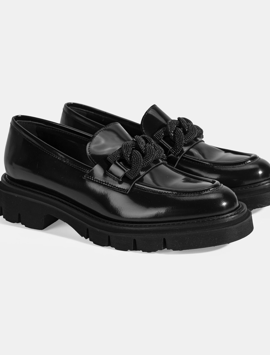 Luca Grossi Kadın Siyah Toka Detaylı Deri Loafer Luca Grossi Kadın Siyah Toka Detaylı Deri Loafer