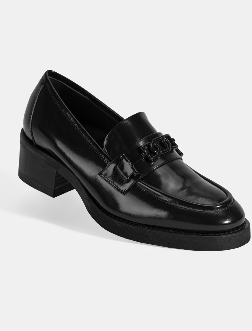 Luca Grossi Kadın Siyah Toka Detaylı Deri Loafer Luca Grossi Kadın Siyah Toka Detaylı Deri Loafer