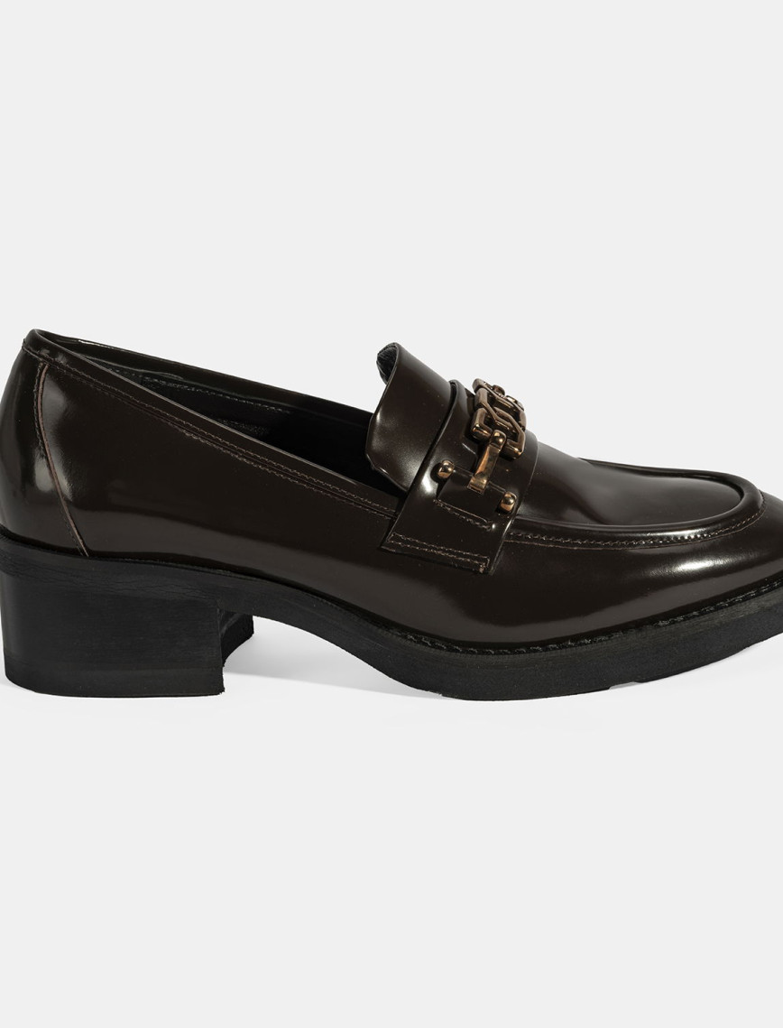 Luca Grossi Kadın Kahve Toka Detaylı Deri Loafer Luca Grossi Kadın Kahve Toka Detaylı Deri Loafer