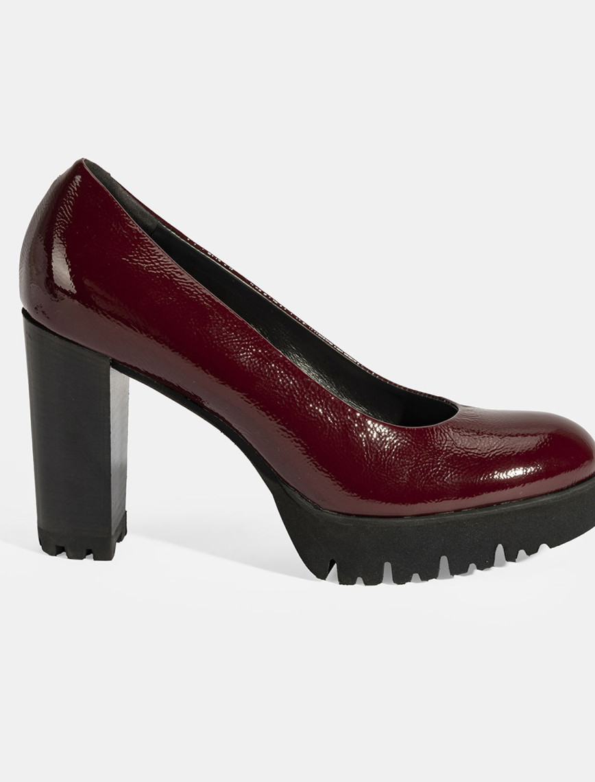 Luca Grossi Kadın Kahve Platform Topuklu Rugan Ayakkabı